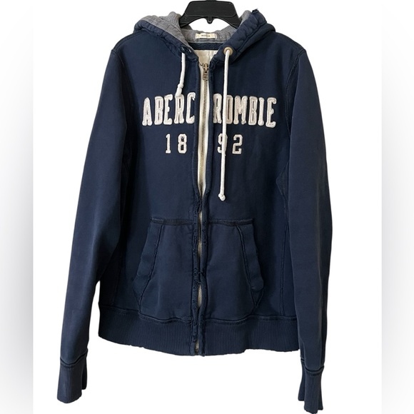 Abercrombie & Fitch Other - Abercrombie & Fitch vintage distressed logo zip up muscle hoodie sweatshirt Y2K